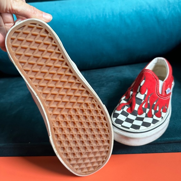 Vans Classic Slip-on Red Flame Checkers - Picture 3 of 3